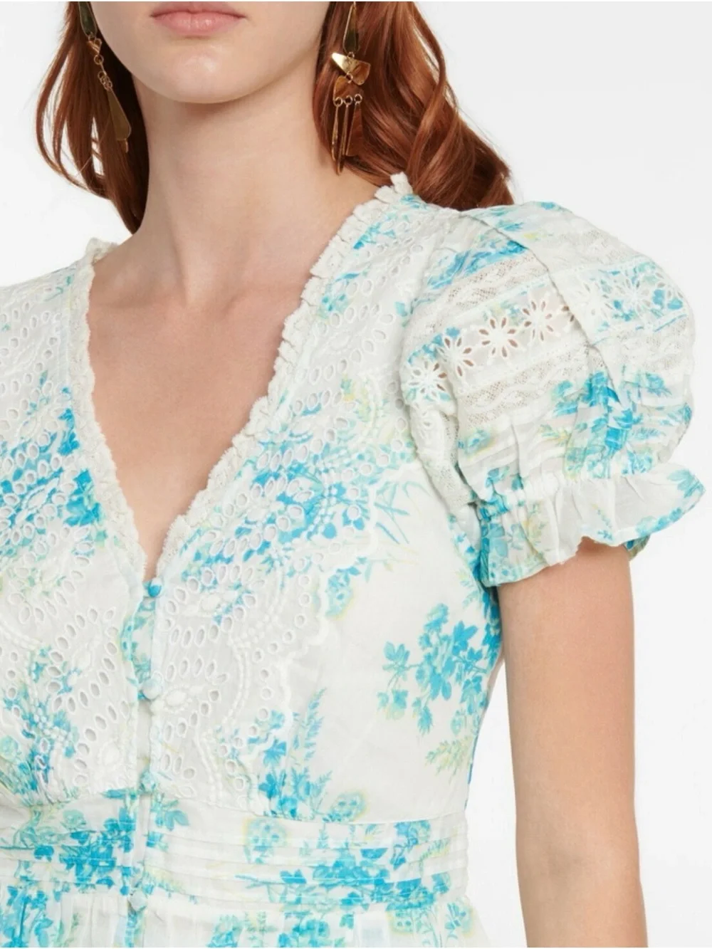 LoveShackFancy Annalee cotton top Sz L P2P 18